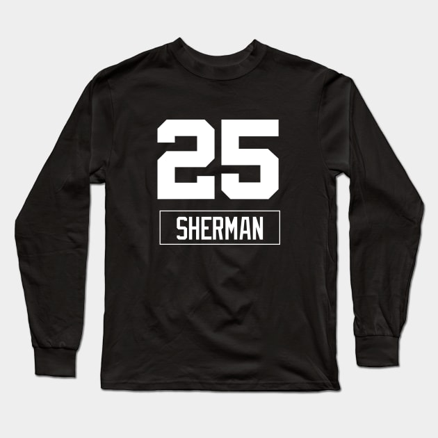 Richard Sherman Number Long Sleeve T-Shirt by Cabello's